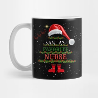 Santa's Favorite Nurse Santa Hat Ho Ho Ho Mug